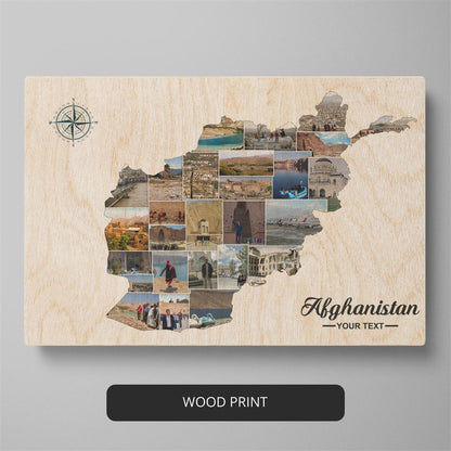 Personalized Afghanistan Map Collage: Ideal Gift for Afghanistan Enthusiasts