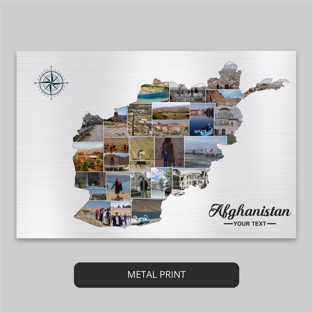 Exquisite Maps of Afghanistan Collage: Enhance Your Home Decor