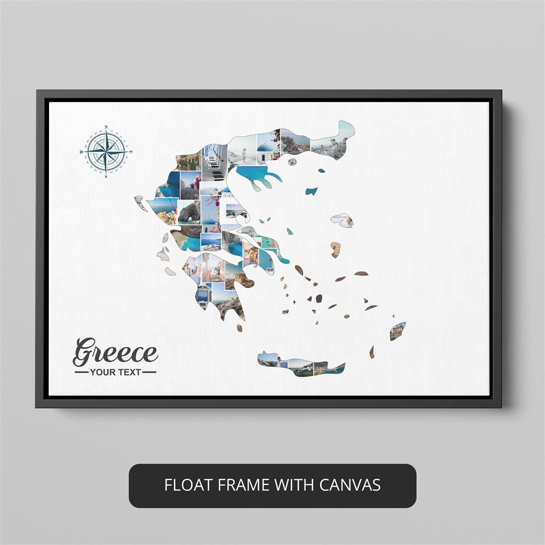 Decorate your Space with a Personalized Greece Photo Collage - Greece Decorations