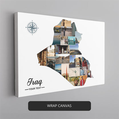 Stunning Personalized Map of Iraq - Ideal Gift Choice