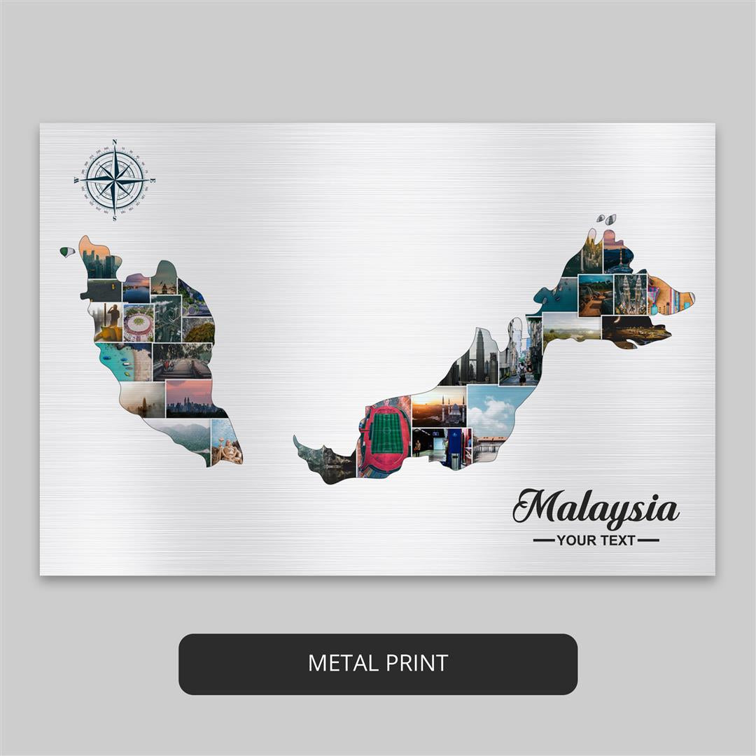 Celebrate Your Love for Malaysia with Our Custom Map Collage