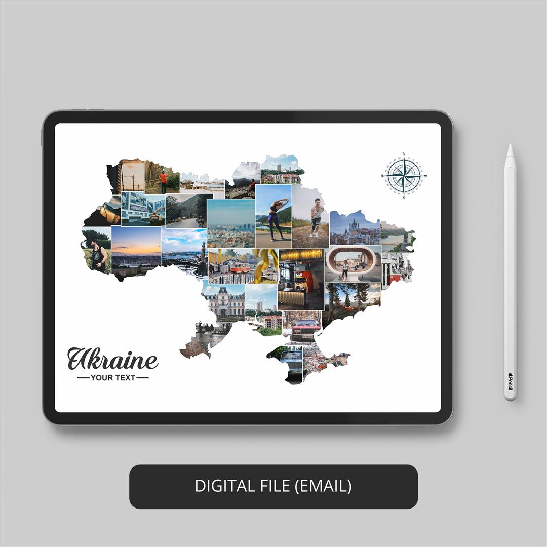 Capture Memories with a Stunning Ukraine Map Collage | Canvas Ukraine Decor