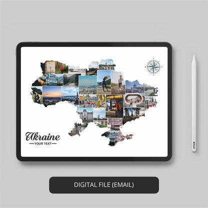 Capture Memories with a Stunning Ukraine Map Collage | Canvas Ukraine Decor