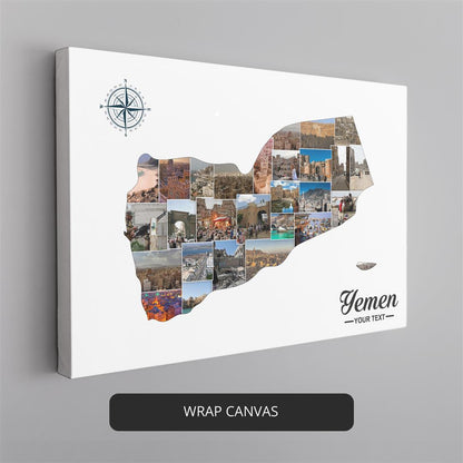 Discover the Beauty of Yemen with Map of Yemen Photo Collage