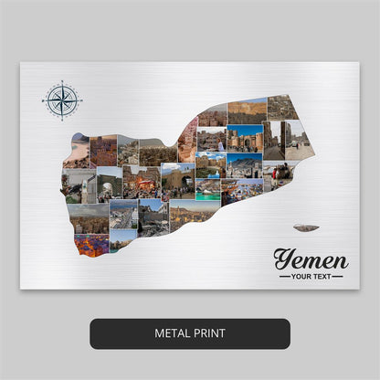 Yemen Country Map Photo Collage - Exquisite Decorations