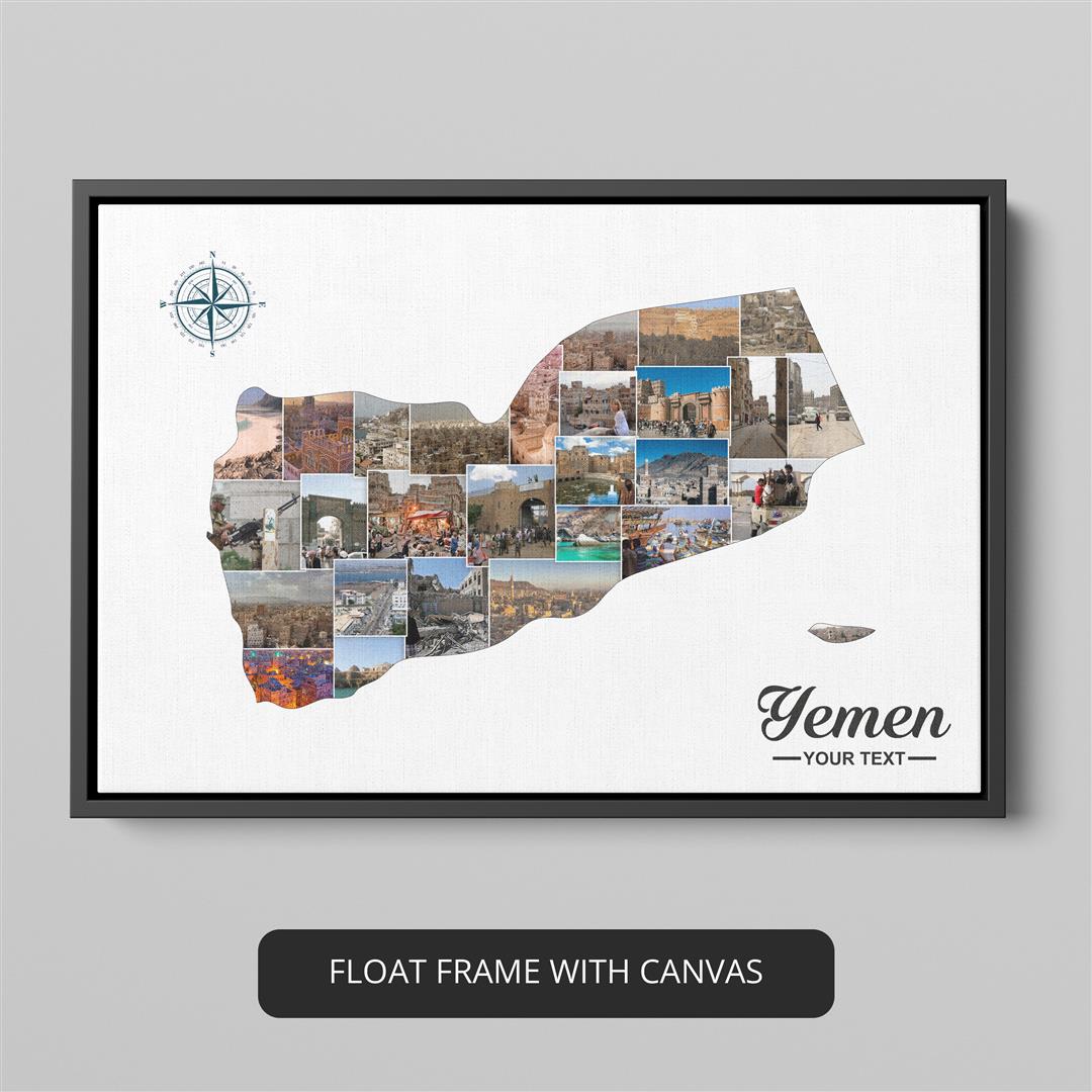 Elevate Your Space with Yemen Wall Art - Personalized Photo Collage