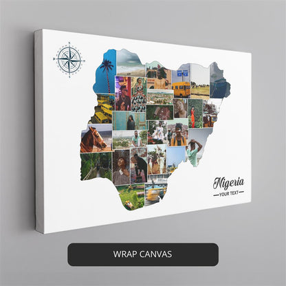 Transform Your Space with a Beautiful Nigeria Map Photo Collage
