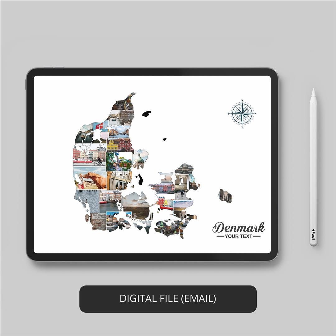 Denmark Decorations: Showcase Your Love for Denmark with a Map Collage