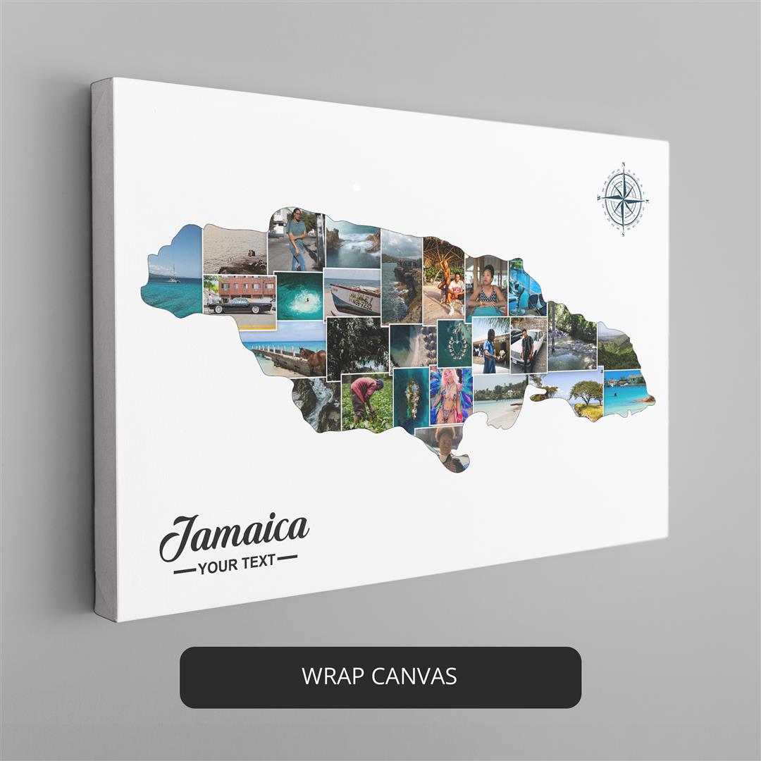 Jamaica Wall Art: Personalized Photo Collage - Stunning Home Decoration
