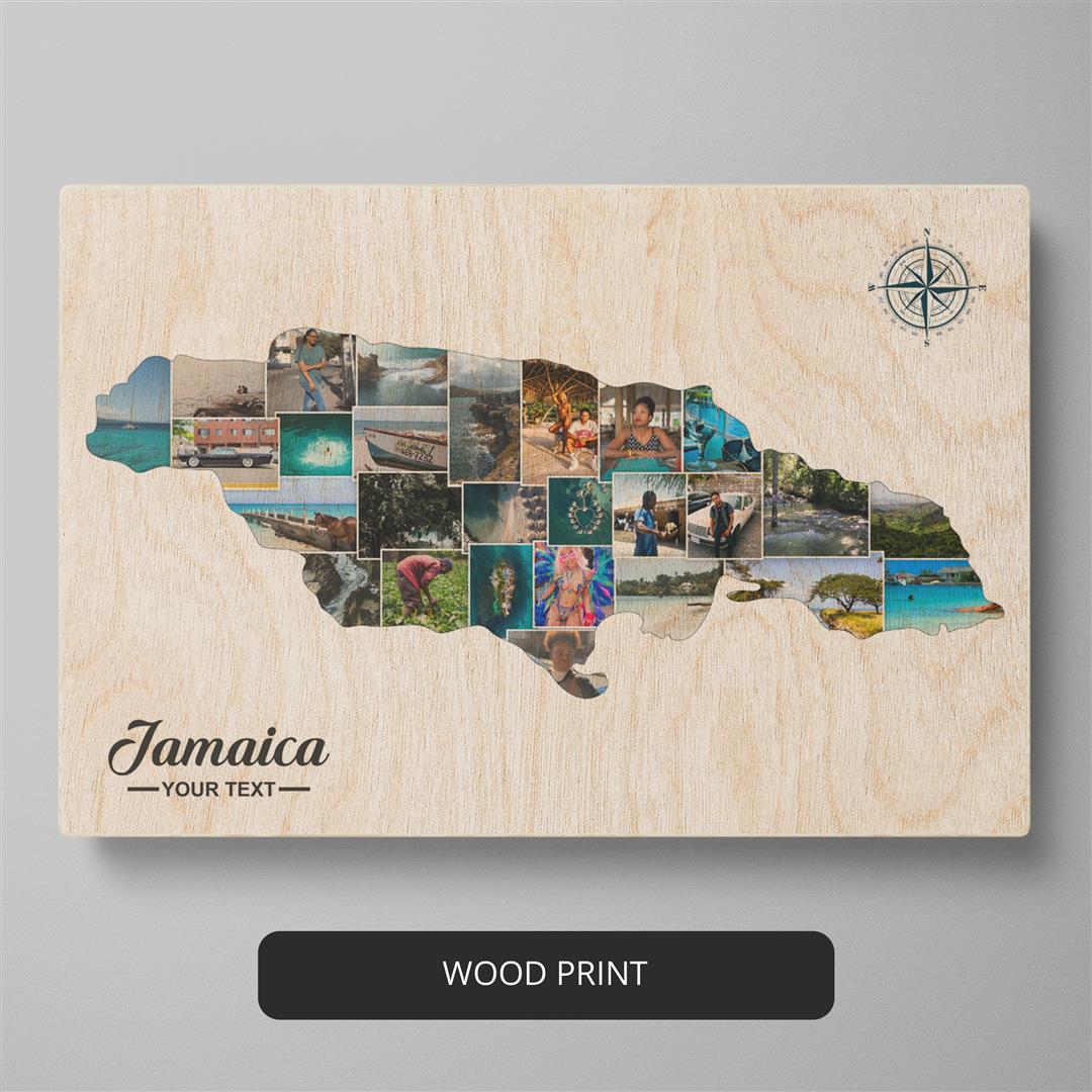 Jamaica Picture Frame: Custom Photo Collage - Decorate Your Space with Island Vibes