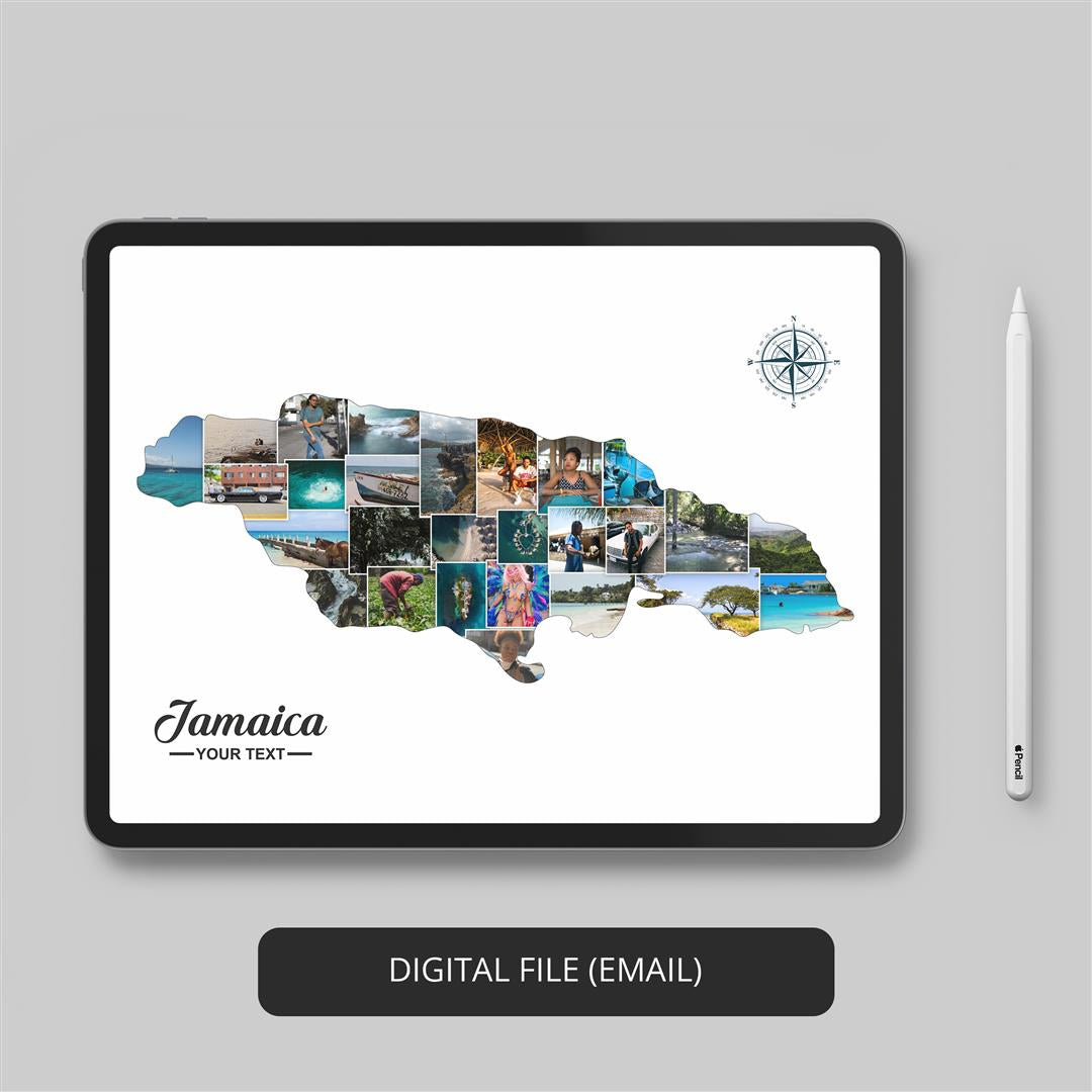 Jamaica Decorations: Customized Photo Collage - Perfect Addition to Your Home Decor