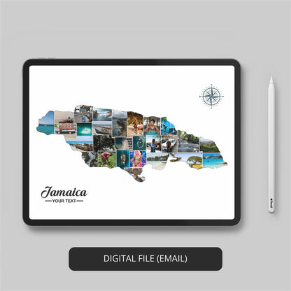 Jamaica Decorations: Customized Photo Collage - Perfect Addition to Your Home Decor
