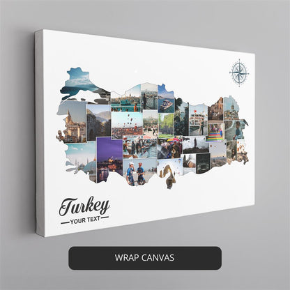 Maps of Turkey: Personalized Photo Collage - Turkey Decor for Home or Office