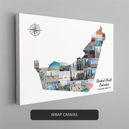 Map of United Arab Emirates: Custom Photo Collage - Home Decor Inspiration
