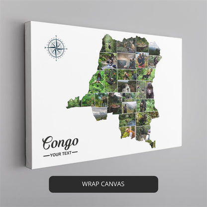 The Map of Congo: Captivating Artwork in a Personalized Photo Collage