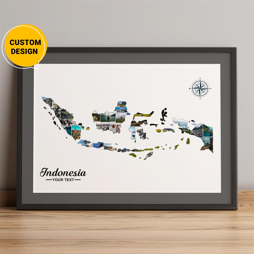 Stunning Indonesia Pictures: Personalized Photo Collage - Unique Wall Art