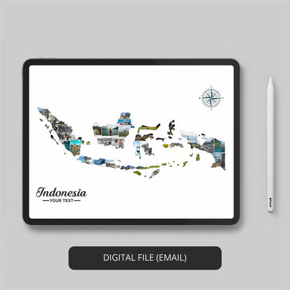 Indonesian Gift Ideas: Personalized Photo Collage - Perfect Gift for Indonesia Enthusiasts