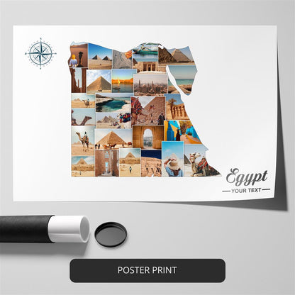 Egypt Wall Art: Customized Photo Collage - Perfect Gift Idea