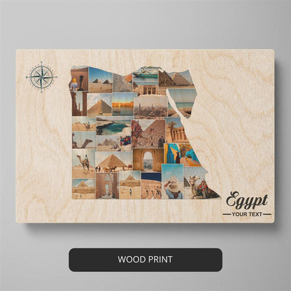 Egypt Country Map: Custom Photo Collage - Explore the Beauty of Egypt
