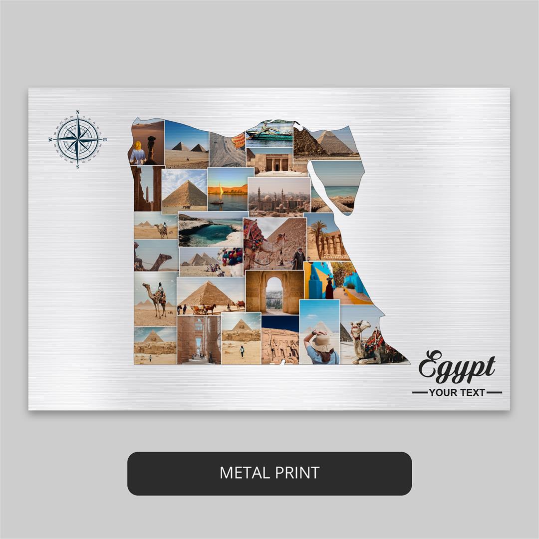 Egypt Gift Ideas: Personalized Photo Collage - Unique Decorative Piece