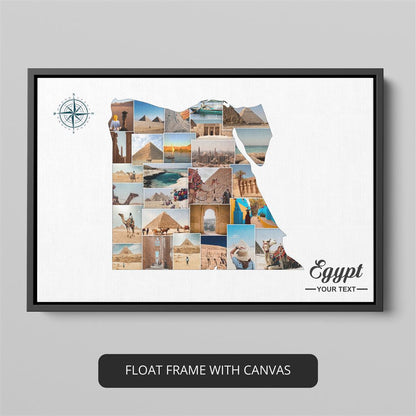 Map of Egypt: Customized Photo Collage - Showcase Your Love for Egypt
