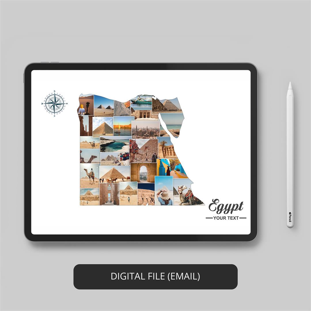 Egypt Decorations: Personalized Photo Collage - Enhance Your Home's Ambience