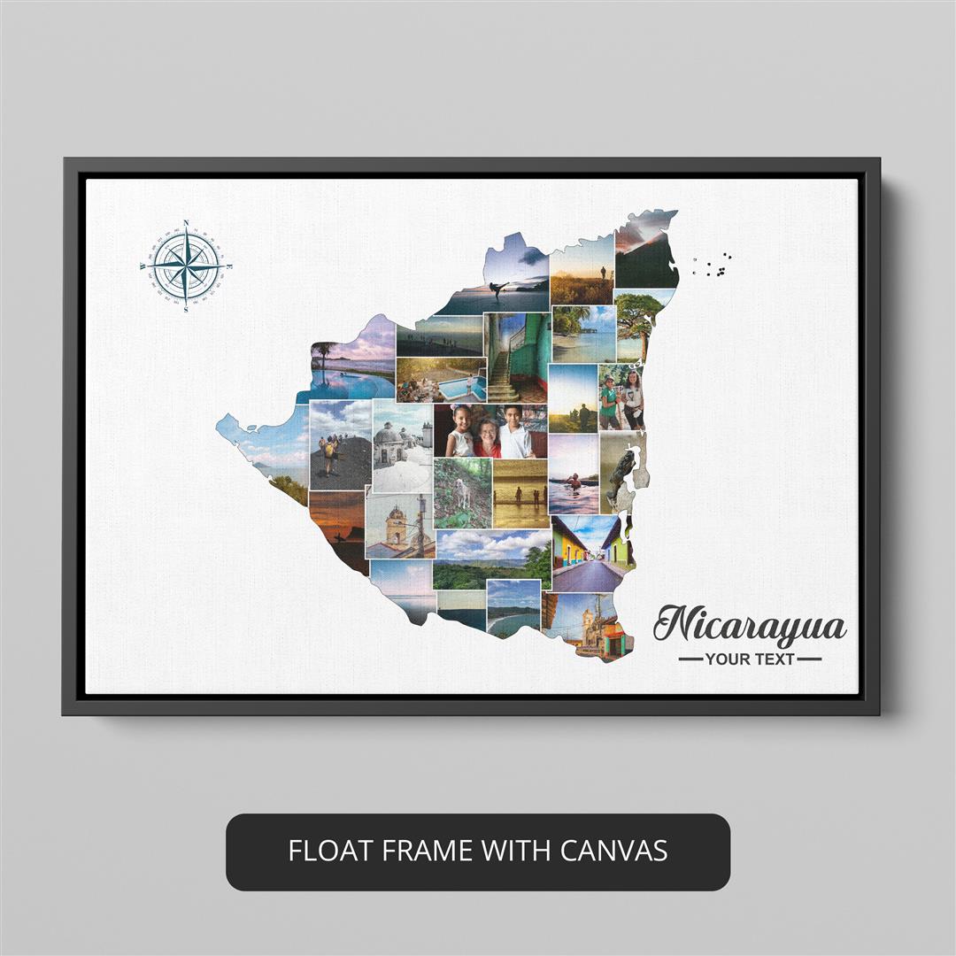 Nicaragua Christmas Decorations: Custom Photo Collage - Festive Wall Art