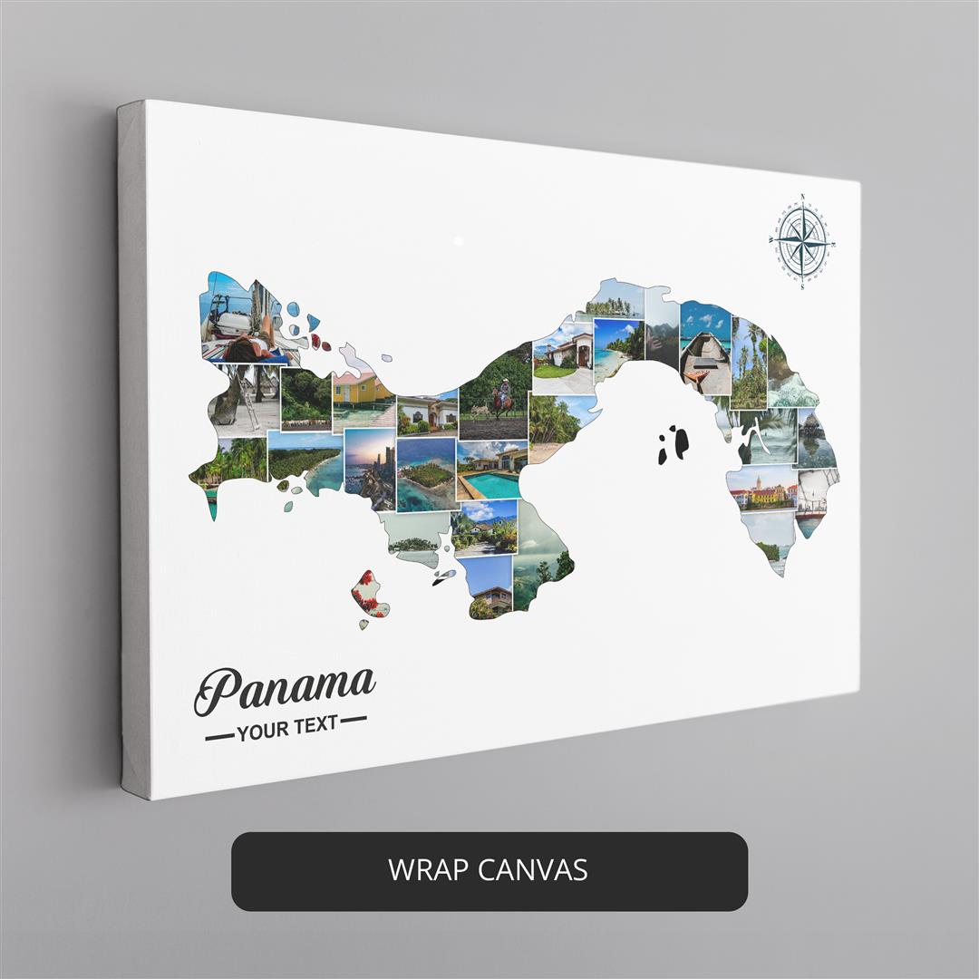 Panama City Map: Personalized Photo Collage - Ideal Gift for Panama Enthusiasts