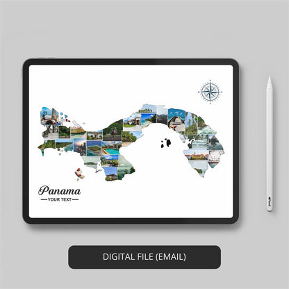 Panama Wall Art: Personalized Photo Collage - Enhance Your Home Decor with Panama Theme