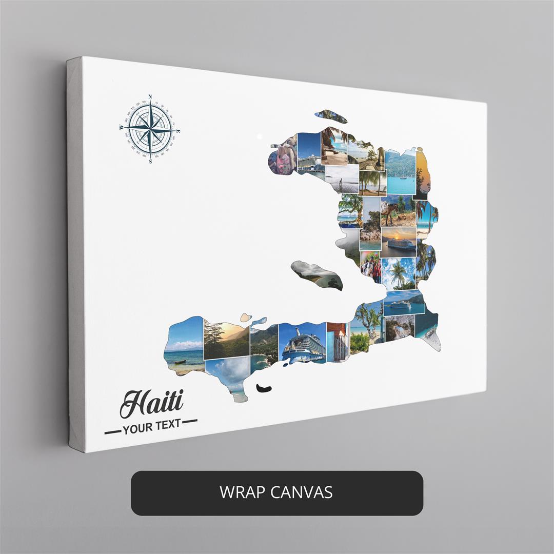 Haiti Maps: Personalized Photo Collage - Decorative Wall Art