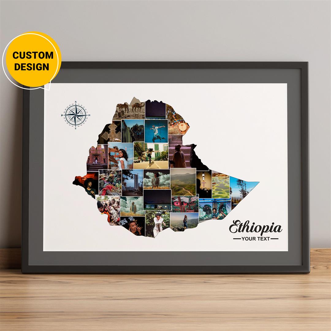 Ethiopia Map: Beautifully Designed Ethiopian Wall Art - Perfect Home Decor