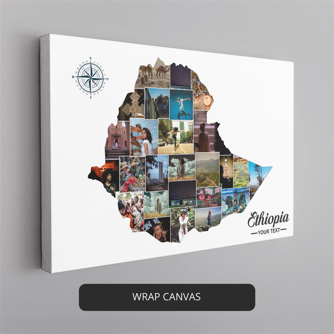 Ethiopia Map Africa: Vibrant Ethiopian Wall Art - Unique Home Decor