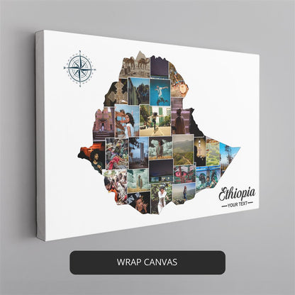 Ethiopia Map Africa: Vibrant Ethiopian Wall Art - Unique Home Decor