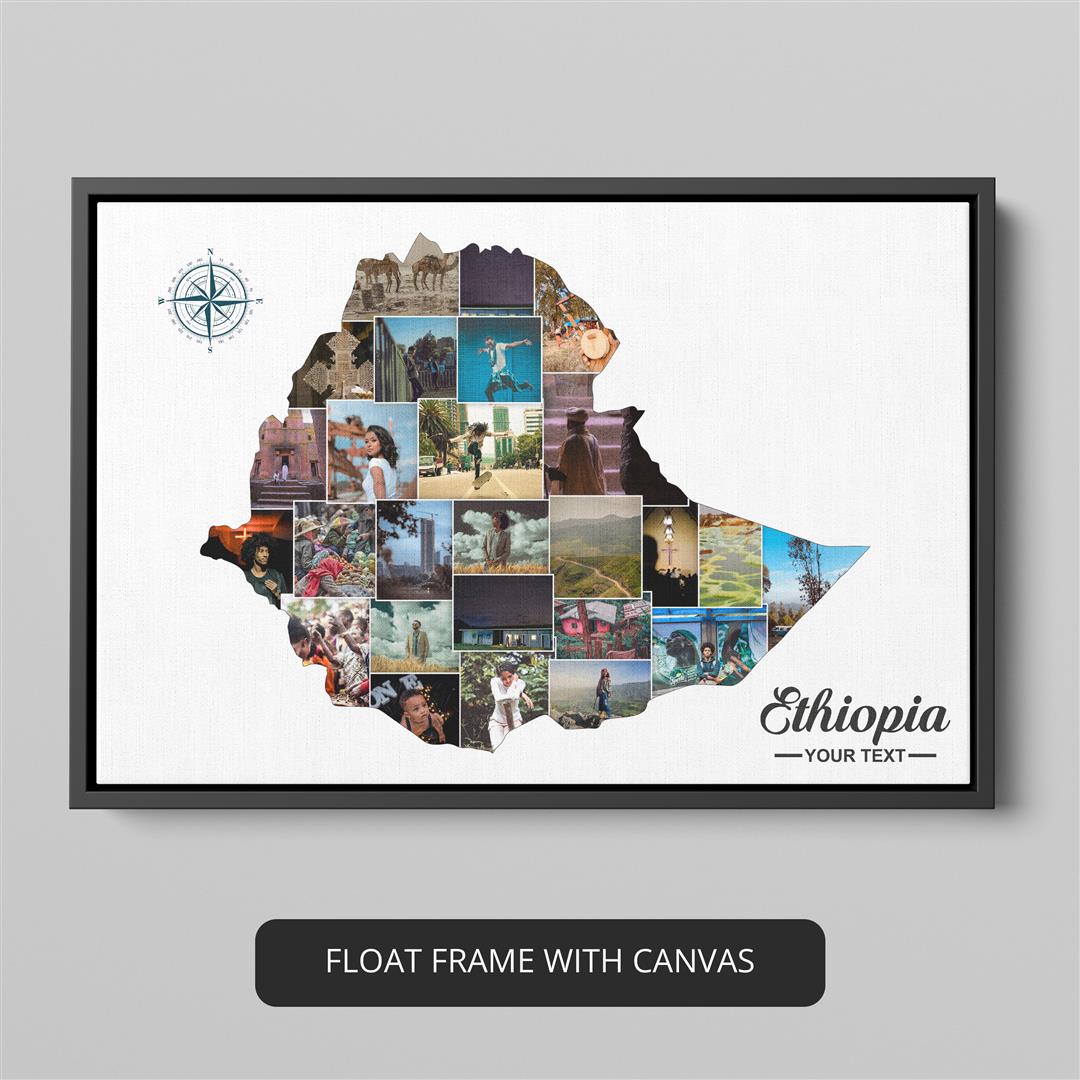 Ethiopia Country Map: Exquisite Ethiopian Wall Art - Perfect Gift Idea