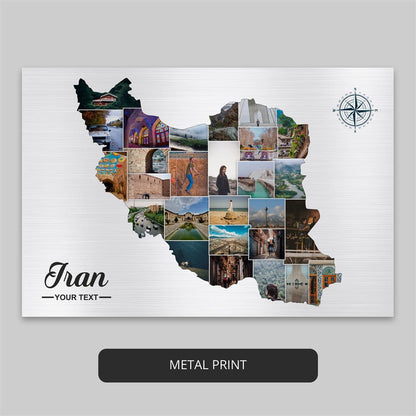 Stylish Iran Decoration Ideas: Personalized Photo Collage - Map of Iran