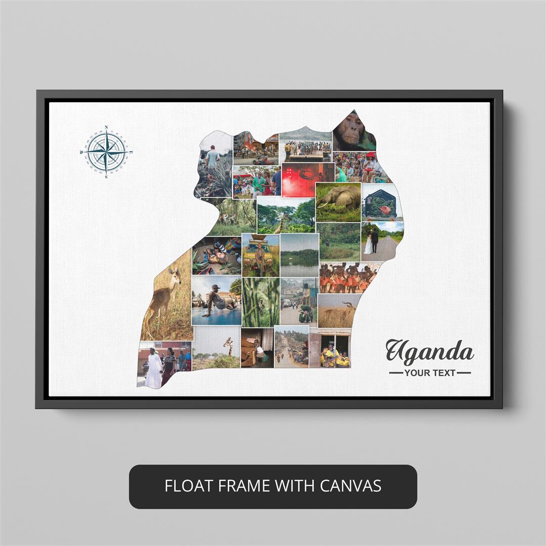 Uganda Gifts: Custom Photo Collage - Memorable Souvenir from Uganda