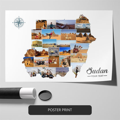 Map of Sudan: Unique Photo Collage - Explore Sudan's Beauty