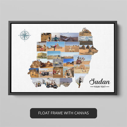Sudan Poster: Stunning Photo Collage of Sudan's Landscapes