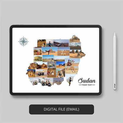 Photo Sudan Canvas: Personalized Collage Celebrating Sudan's Charm