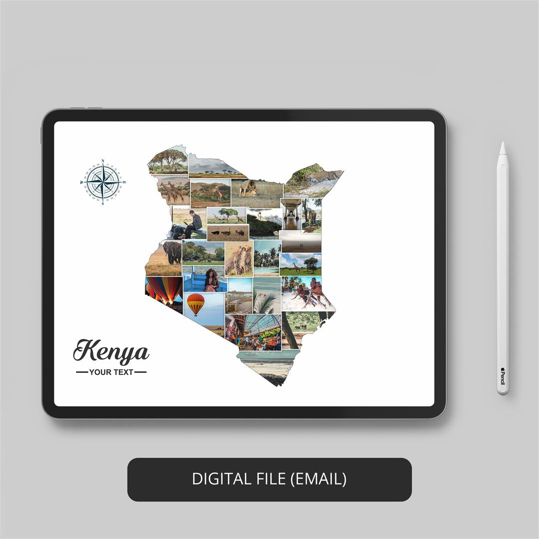 Kenya-Inspired Home Decor: Personalized Photo Collage - Wall Decor Idea