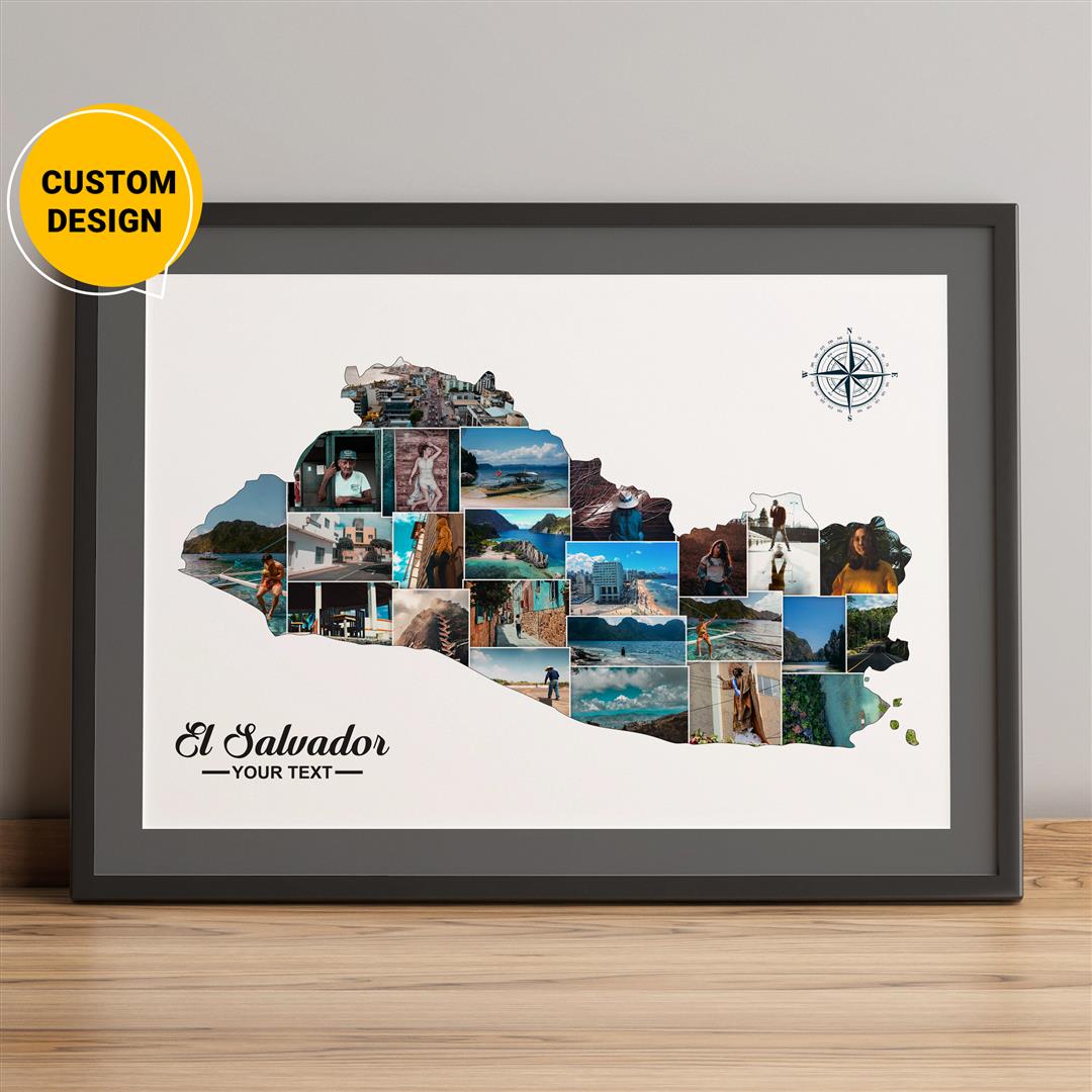El Salvador Map: Detailed Country Map - Perfect Wall Art and Gift Idea