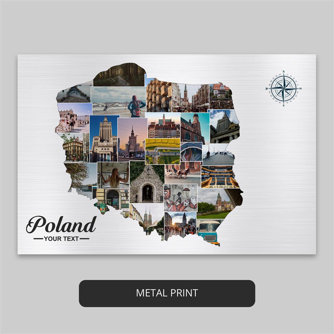 Poland Map Print - Create a Stunning Wall Display with this Custom Collage