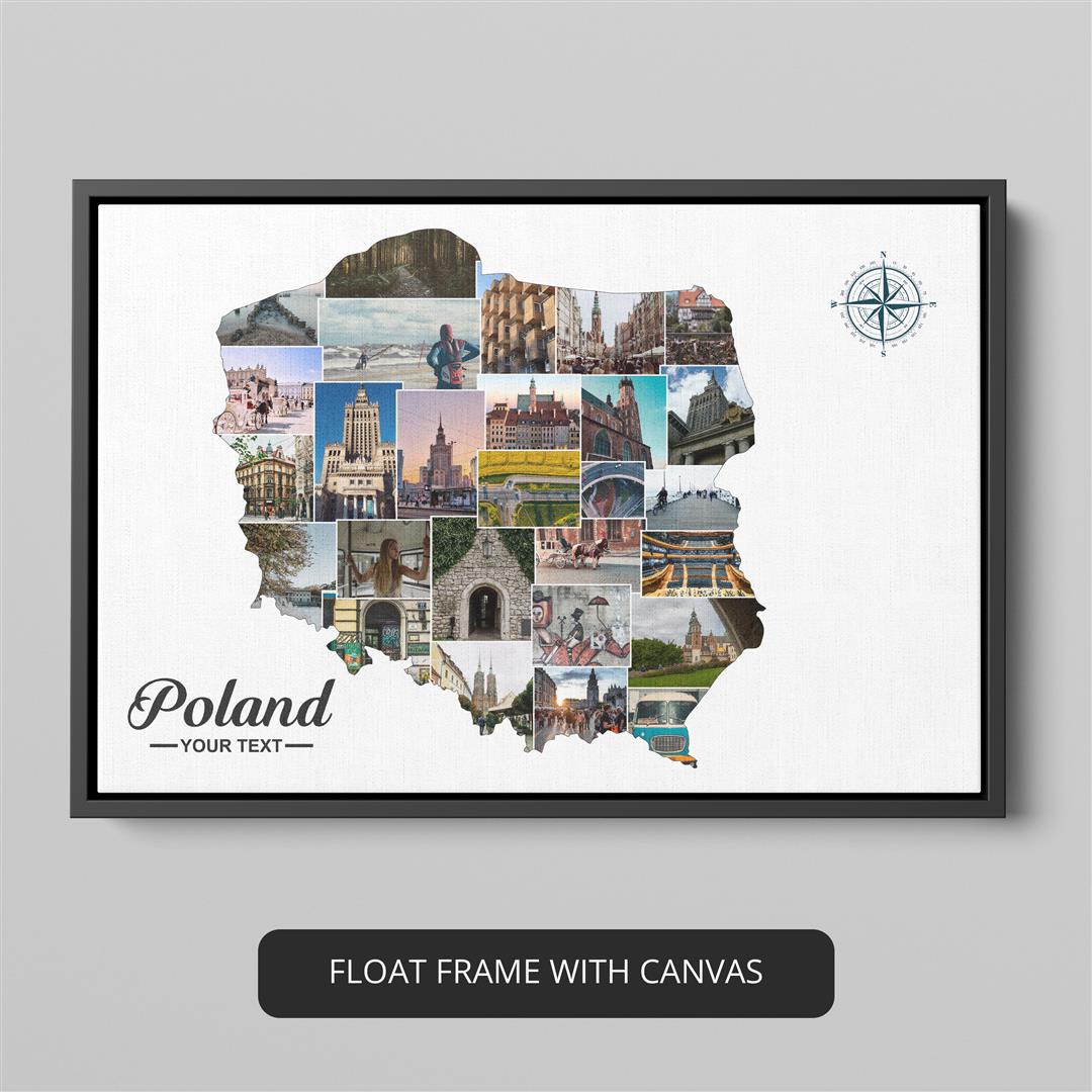 Poland Country Map Collage - Show Your Love for Poland with this Art Piece