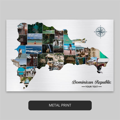 Explore Dominican Republic with our Map Collage: Perfect Home Decor and Gift Option