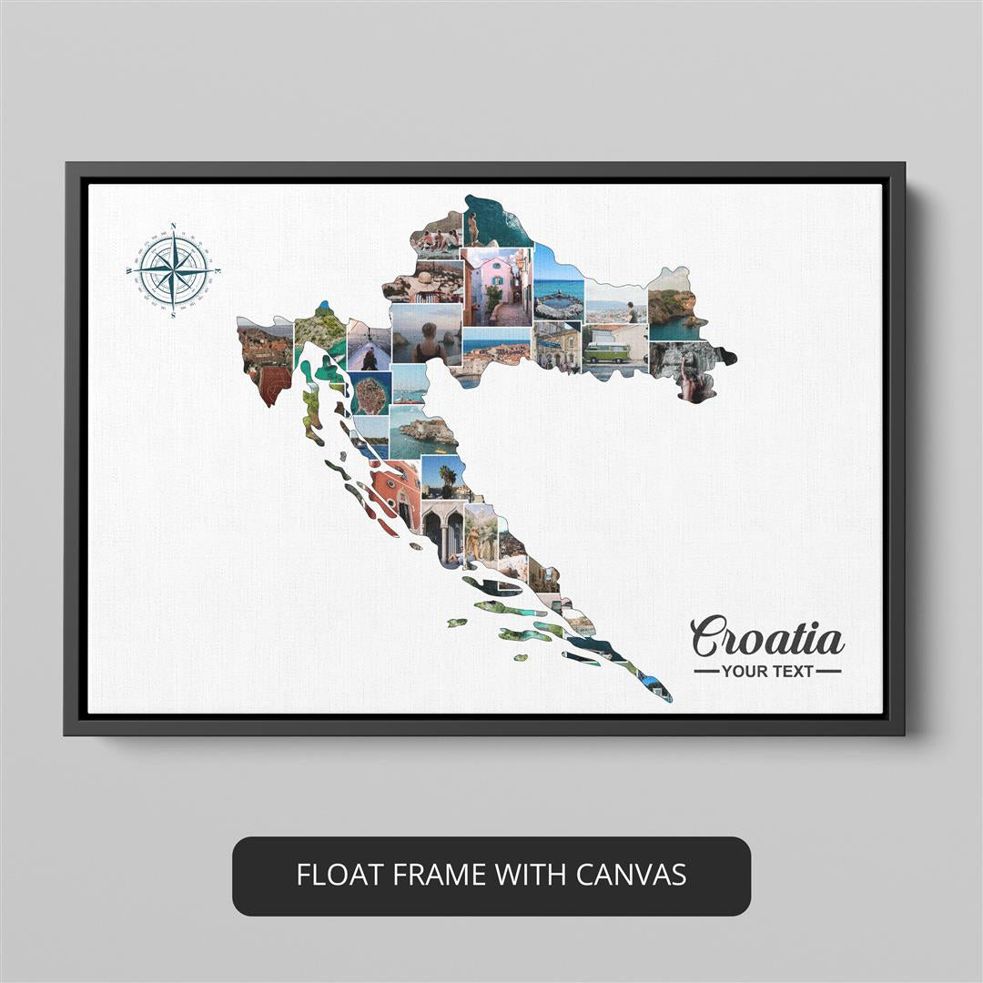Croatia Poster: Showcase Croatia's Splendor with a Personalized Photo Collage