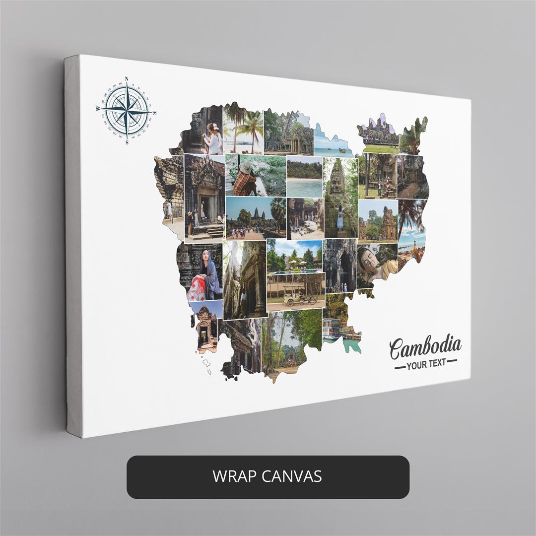 Cambodia Map Asia Poster - Stunning Decorations for Your Home