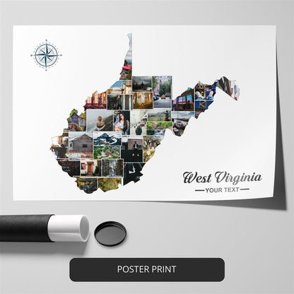 Explore West Virginia - Map of West Virginia Collage