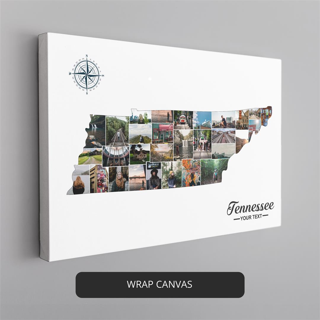 Tennessee State Map Photo Collage - Perfect Tennessee Gift Idea