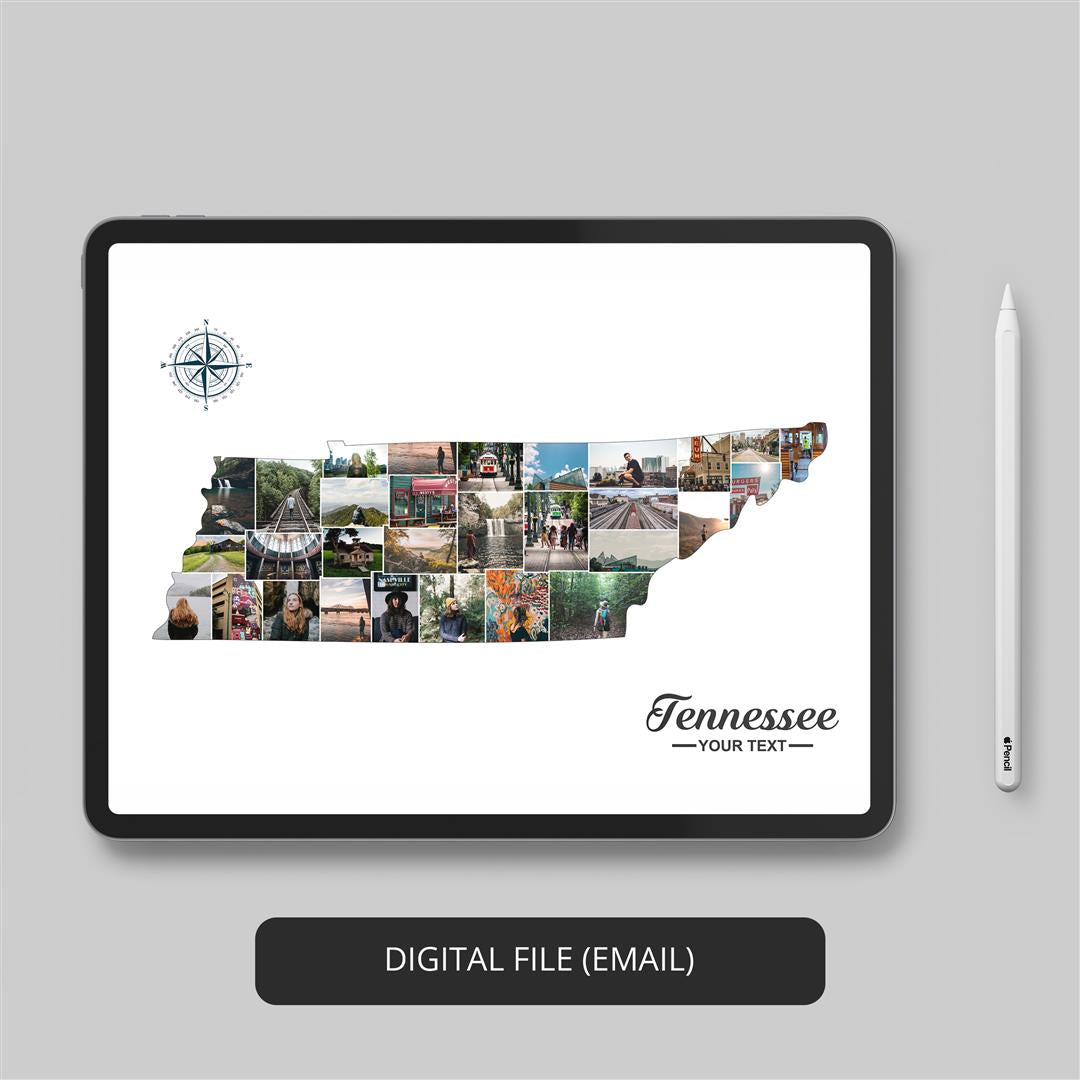 Tennessee Inspired Photo Collage - Captivating Tennessee Gift Idea