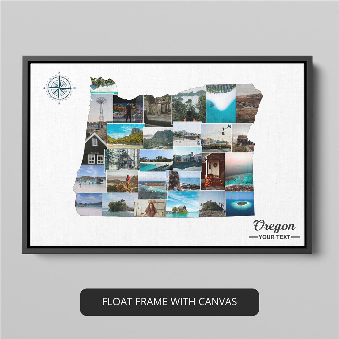 Oregon Home Decor - Customized Oregon State Map Collage